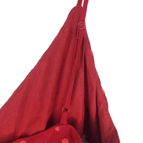 Keepsake The Label Deep Love Polka Dot Crimson Red Dress 30180661 Large NWT - Picture 6 of 11